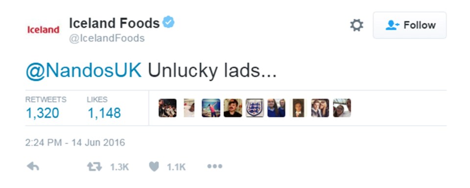 Nando's Iceland tweet