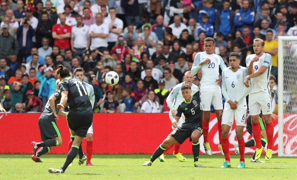Gareth Bale gave Wales a shock lead when his first-half free kick beat Jose Hart