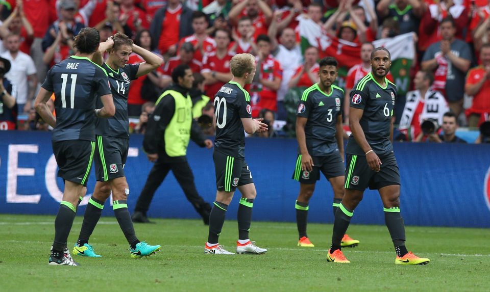 Wales players were distraught after England's late winner in Lens