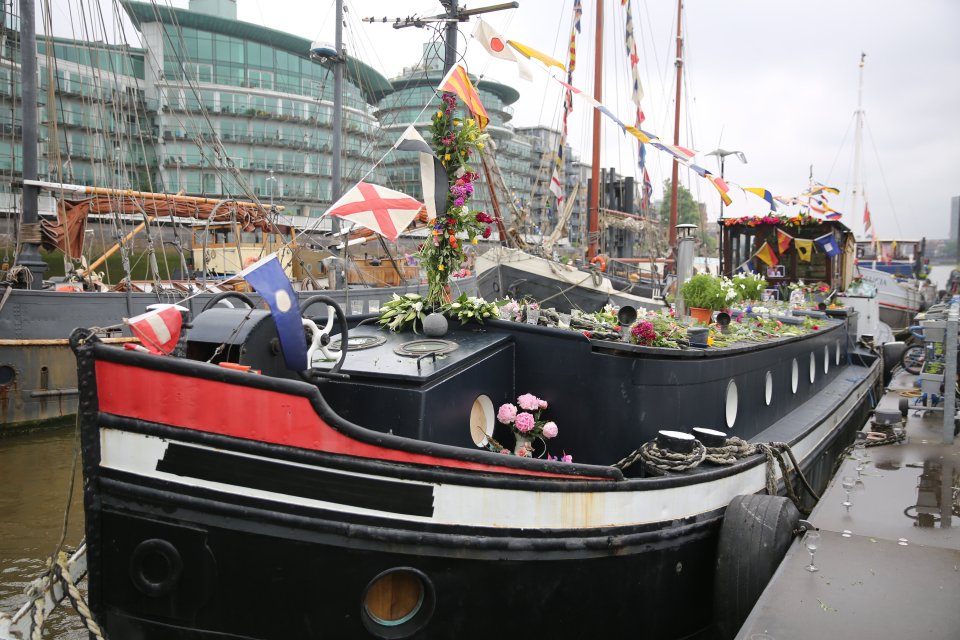 Boating community rocked...Floral tributes have been left on Jo Cox's boat at Hermitage Moorings in Wapping, London