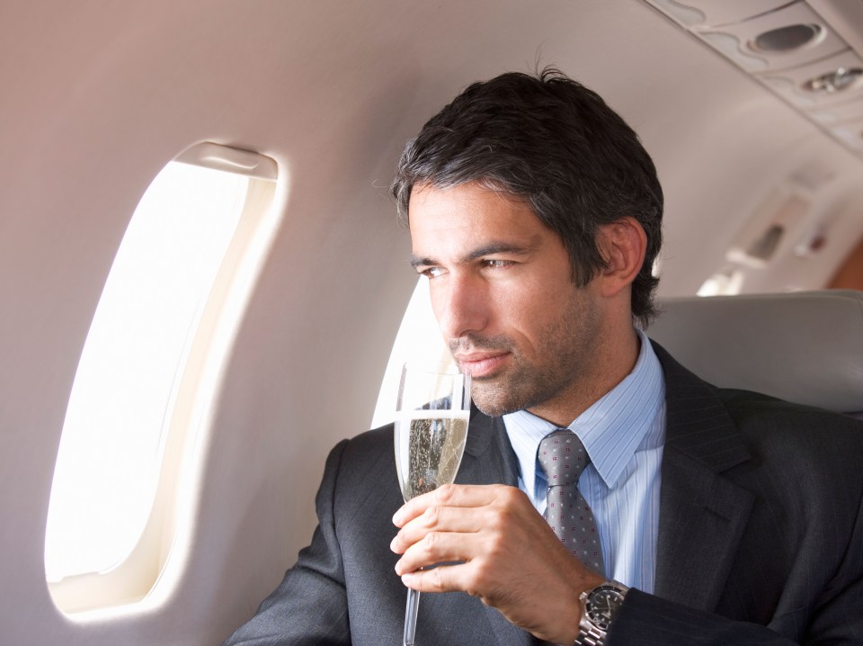 Businessman in First class