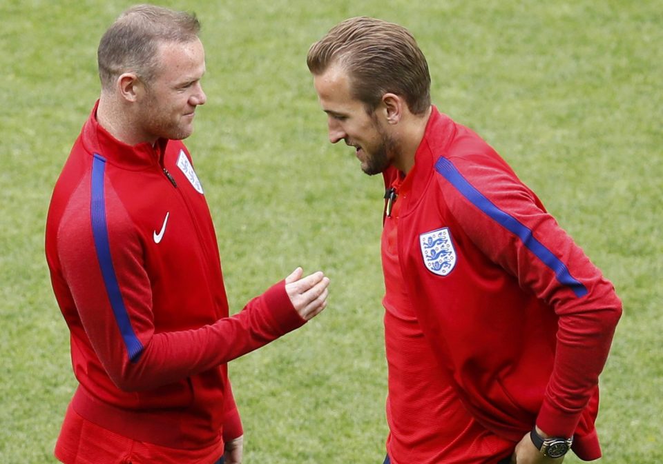 Wayne Rooney and Harry Kane