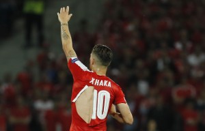 Xherdan Shaqiri hopes Puma 'doesn't make condoms' as sportswear giants investigate torn…