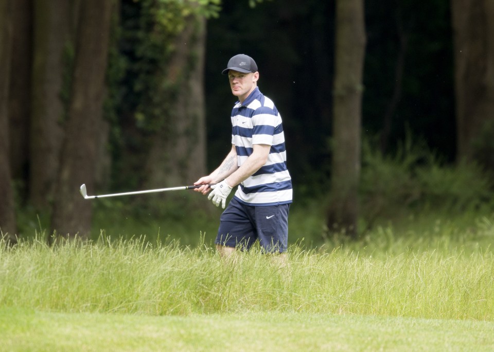 Wayne Rooney went for a round of golf with Harry Kane and Jamie Vardy on Wednesday
