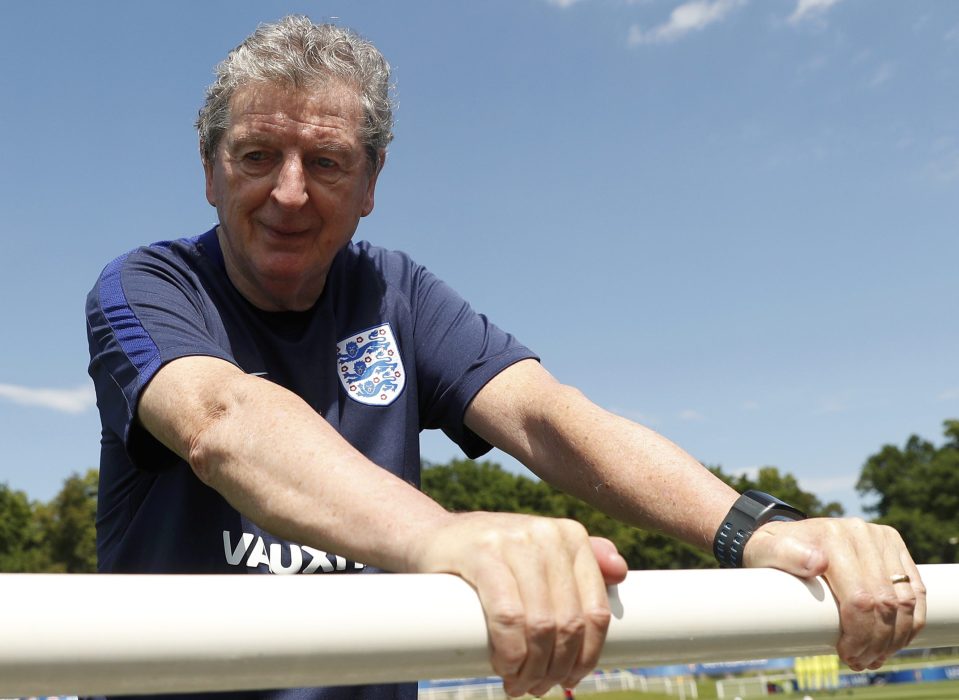 England's coach Roy Hodgson after training