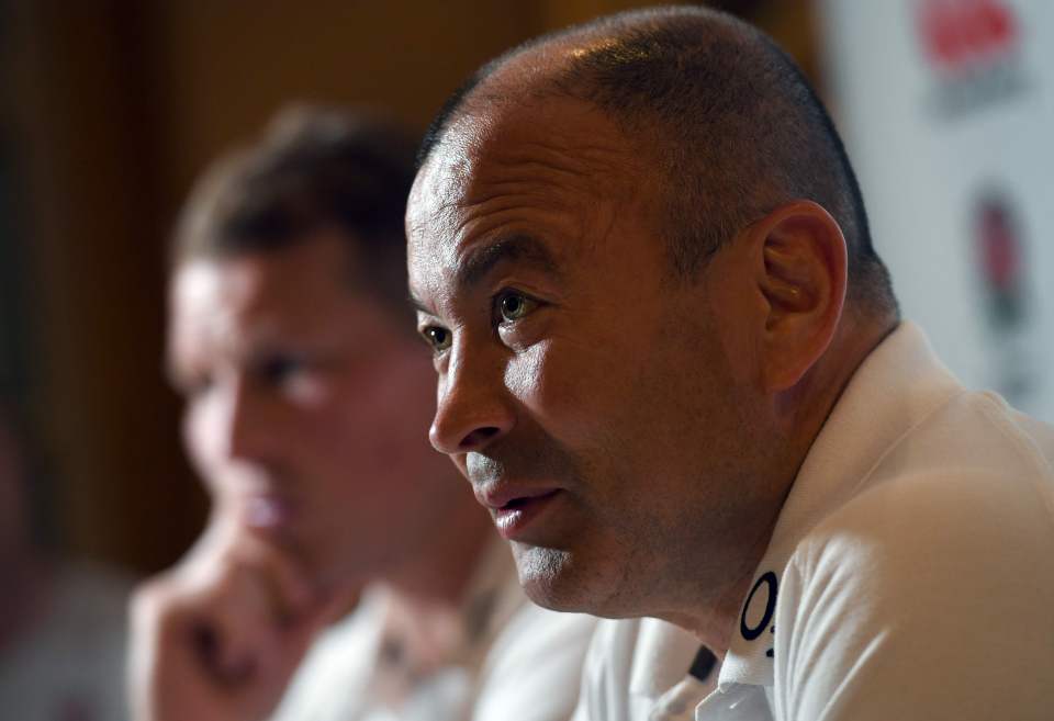 England coach Eddie Jones speaks to the press in Australia
