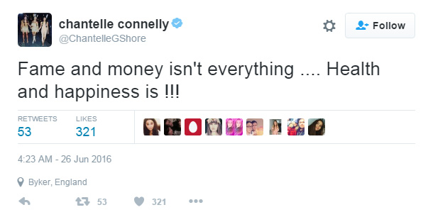 Then she confirmed that there were more important things in life than reality TV