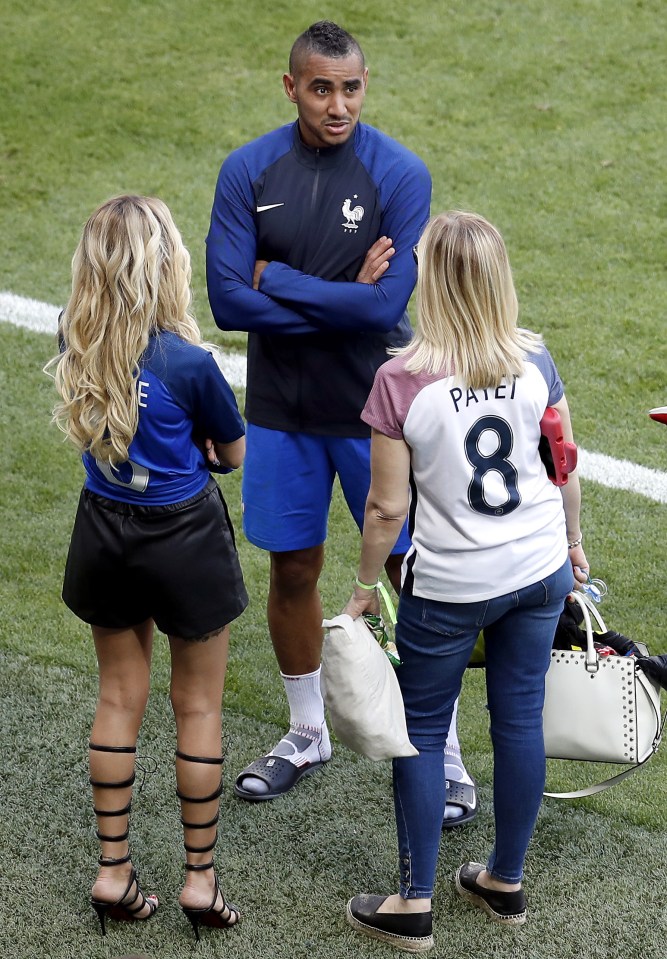 France star man Dimitri Payet talks to wife Ludivine
