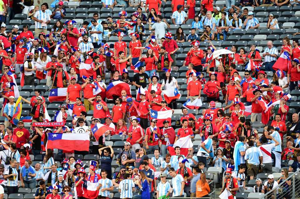 Chile supporters packed into MetLife Stadium ahead of kick-off