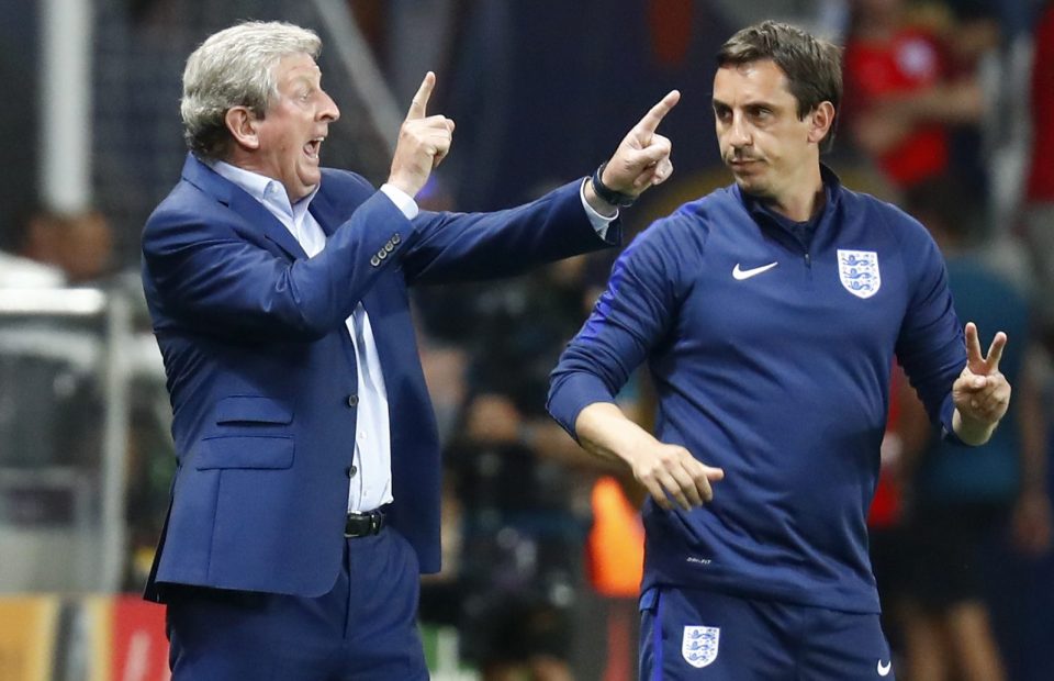 Roy Hodgson desperately tries to get instructions on to his players as England try to level the scores against Iceland