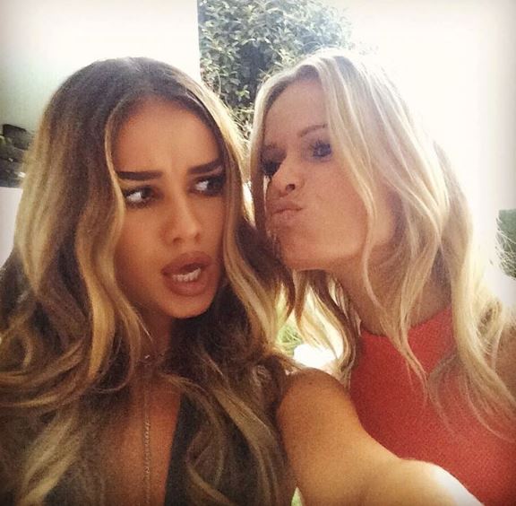 England cricketer Stuart Broad's girlfriend Bealey Rose Mitchell pulls funny faces with cousin Ruby
