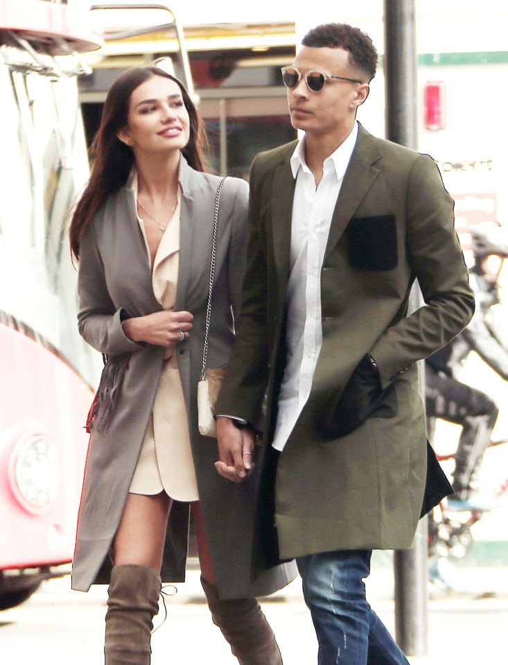 Deli Alli pictured with his brunette beauty Ruby Mae in London back in April