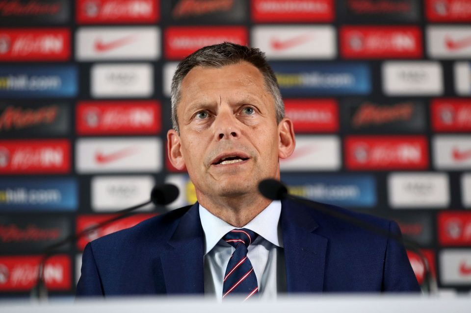 FA Chief Executive Martin Glenn speaks to the press today
