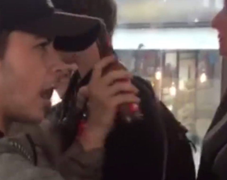 The horrific incident provoked outrage from fellow passengers and social media users