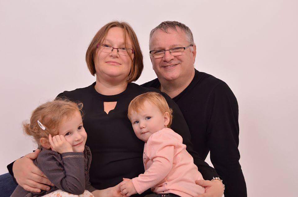 PIC BY RICHARD KIRKHAM/MERCURY PRESS (PICTURED: DAD DARREN, MUM, LISA, ARWEN, 1 AND NIMUE, 3 IN A FAMILY PHOTO) A family-of-four who fell violently ill with suspected food poisoning while at Butlin's claim they were then THROWN OUT by the holiday resort - despite not being well enough to travel. Lisa and Darren Lyne and their two children Nimue, three, and Arwen, one, were three days into their week-long holiday at Butlin's Skegness when Lisa says everyone apart from Nimue fell ill. After a sleepless night due to being sick every hour, Lisa alerted resort staff about the situation - but the family were promptly told they had to leave for fear of infecting other guests. SEE MERCURY COPY