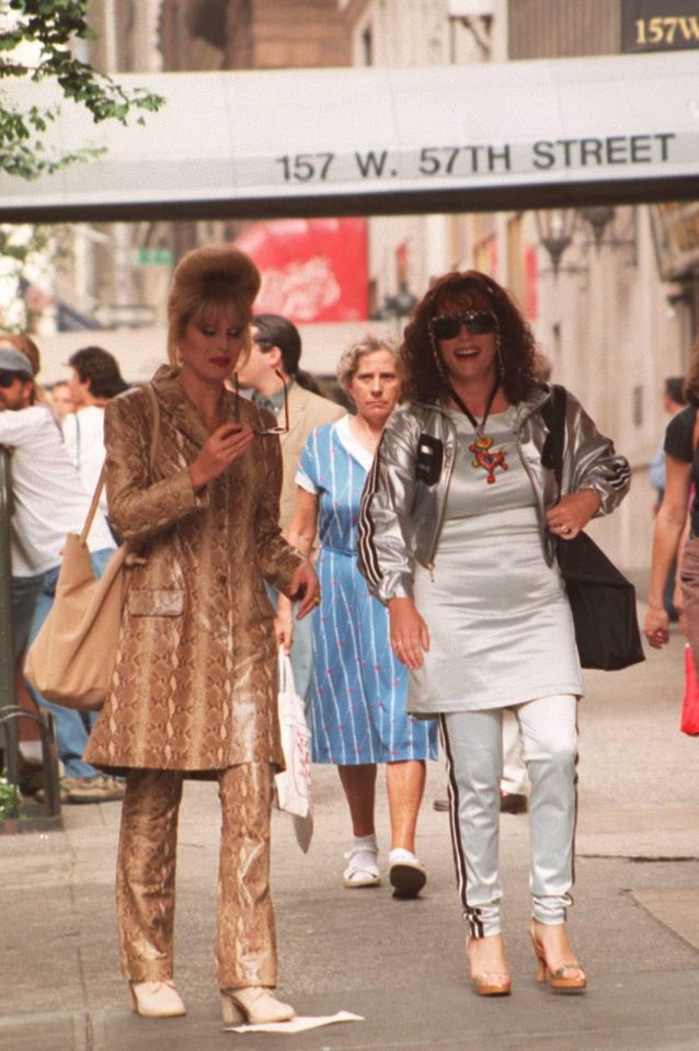 FILMING OF ABSOLUTELY FABULOUS IN NEW YORK, AMERICA 1994