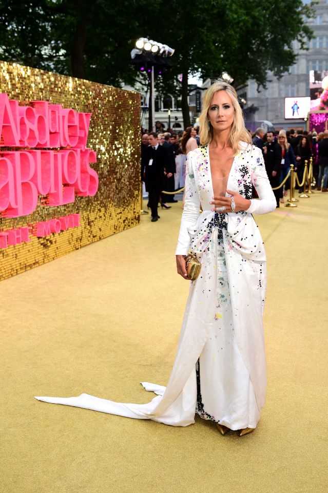 Lady Victoria Hervey wowed in white wearing a suit minus a shirt