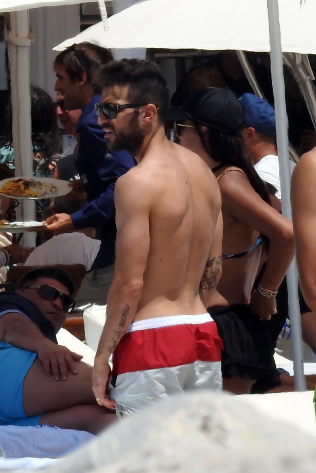 Cesc followed the Rooneys to Spain after England's defeat to Iceland