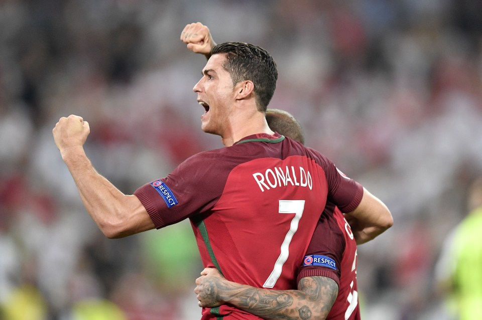 Cristiano Ronaldo celebrates after seeing his side march into the semi-finals