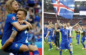 Iceland 2 Austria 1: Minnows score dramatic late breakaway goal to set up England clash