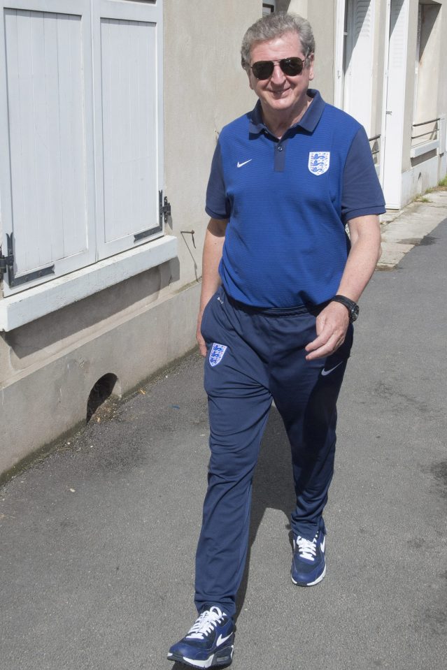 Three Lions manager Hodgson enjoys his post-victory stroll 