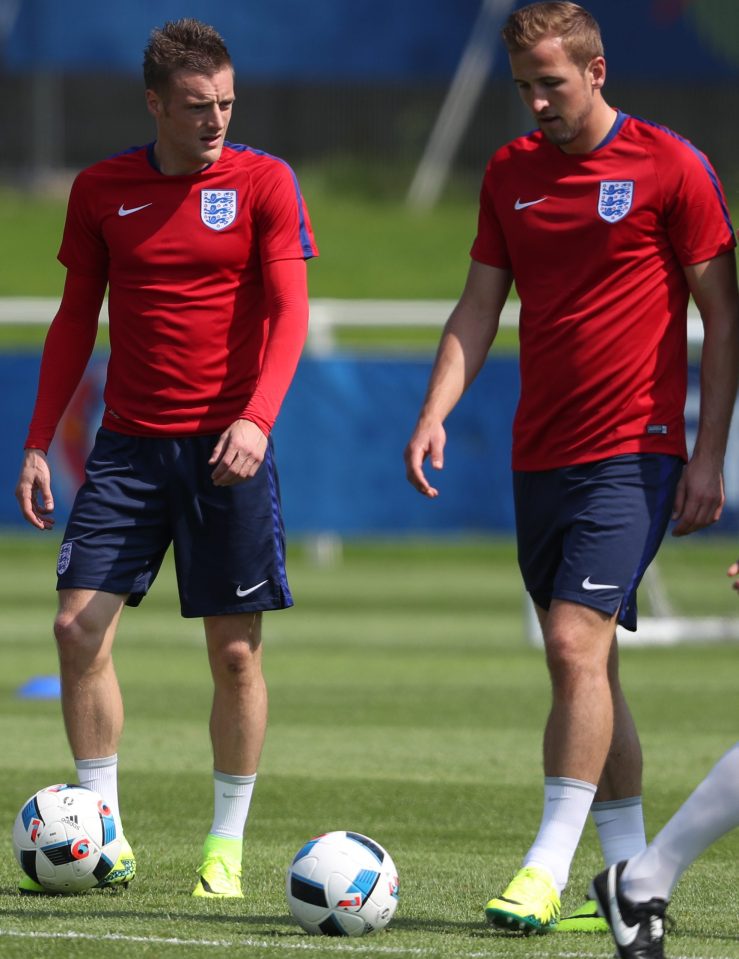 Harry Kane and Jamie Vardy hope to start in the England attack in their Euro 2016 opener against Russia on Saturday
