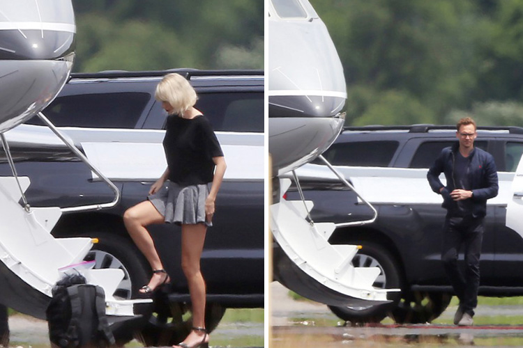The happy couple were pictured boarding a private together as they headed back to the Big Apple