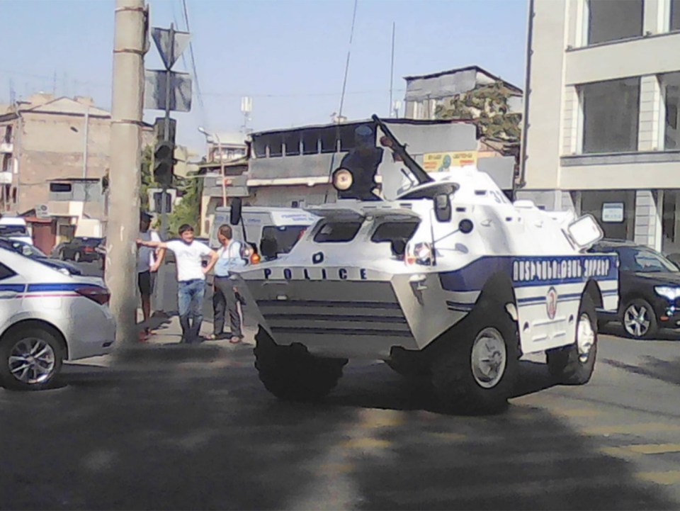 Armenia forces preparing to deal with the incident in Yerevan 