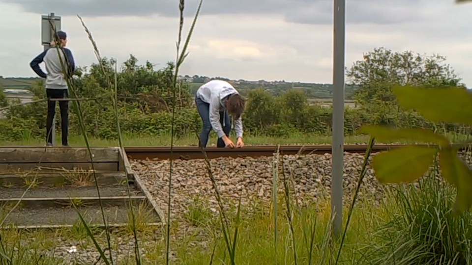 British Transport Police release shocking video to warn people to stay off tracks.00_00_18_00.Still003