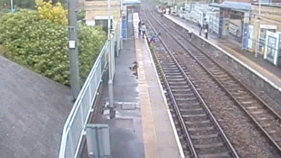 British Transport Police release shocking video to warn people to stay off tracks.00_00_27_15.Still005