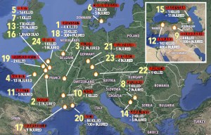 How Europe became a continent in crisis after hundreds of victims were killed in 24 terror attacks