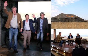 Jeremy Clarkson, James May and Richard Hammond film in the south African bush for new show The Grand Tour