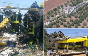 At least 20 dead and dozens injured in Italy train disaster as mayor likens scene to a ‘plane crash’