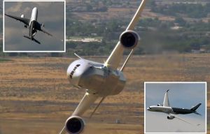 Stomach-churning videos show Boeing Dreamliner and Airbus pilots pull near vertical climbs and stunts