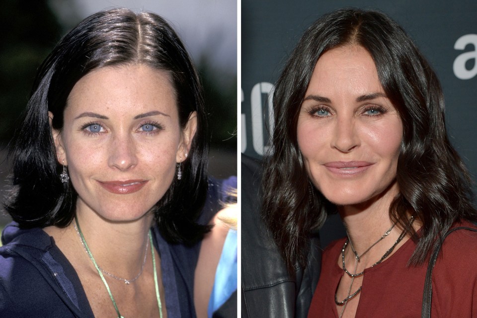 Courteney cox is almost unrecogniseable