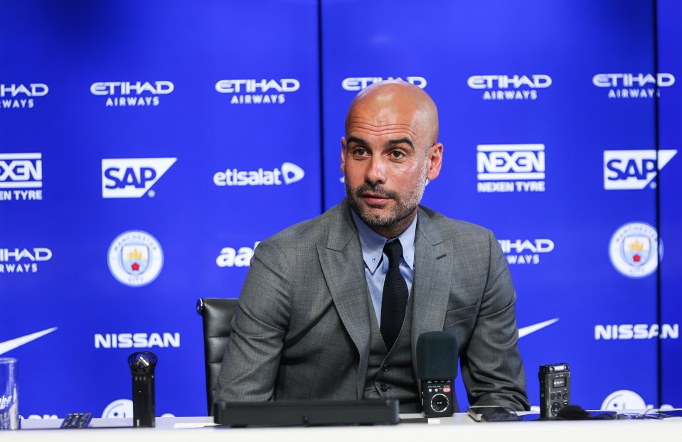 MANCHESTER, ENGLAND - JULY 08: Manchester City's manager Pep Guardiola attends a press conference at Etihad Stadium on July 8, 2016 in Manchester, England. (Photo by Barrington Coombs/Getty Images)