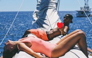 Lewis Hamilton flipped off his doubters with a middle finger on board his yacht