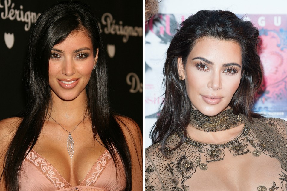 Kim Kardashian West is another star who has been transformed
