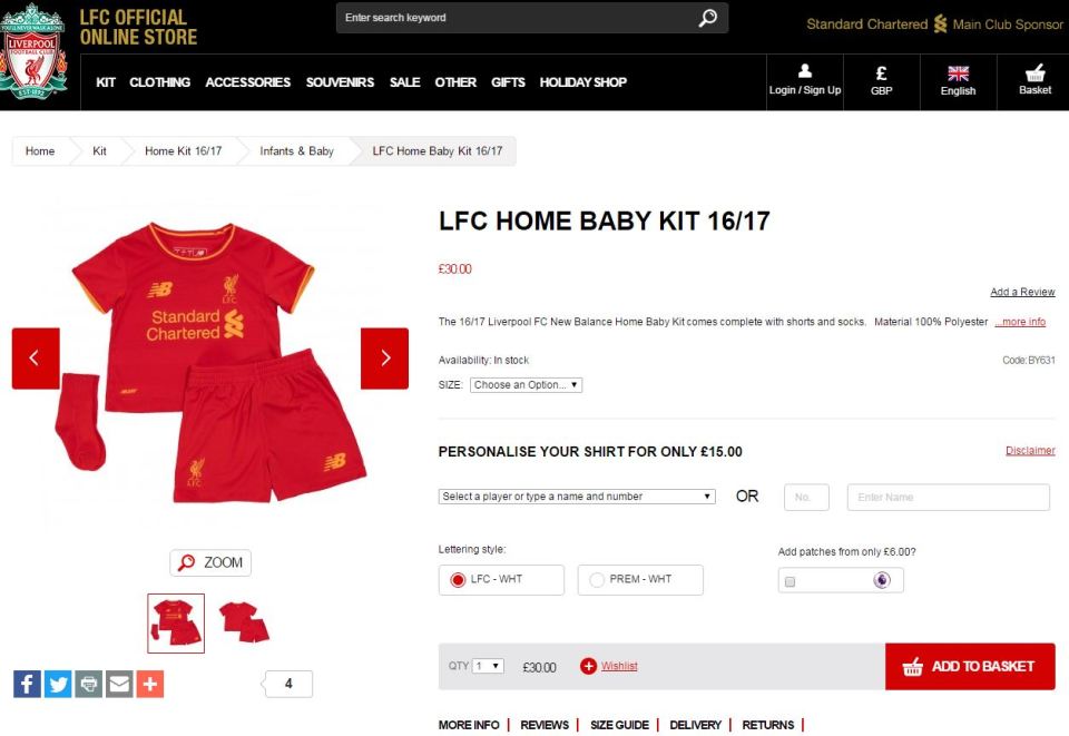 Liverpool kit