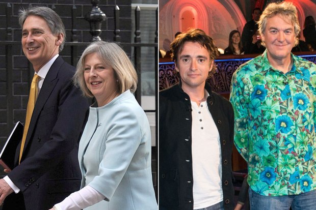 Phillip Hammond and Theresa May and Richard Hammond and James May