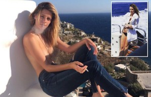 Mischa Barton bares all as she poses for topless in Mykonos after sparking fury with yacht picture