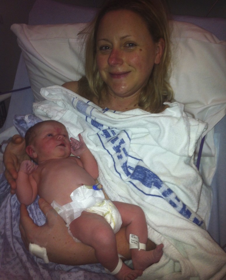 Andraya with baby daughter Lauren after the birth: She and Paul got themselves into about £8,000 of debt paying for IVF