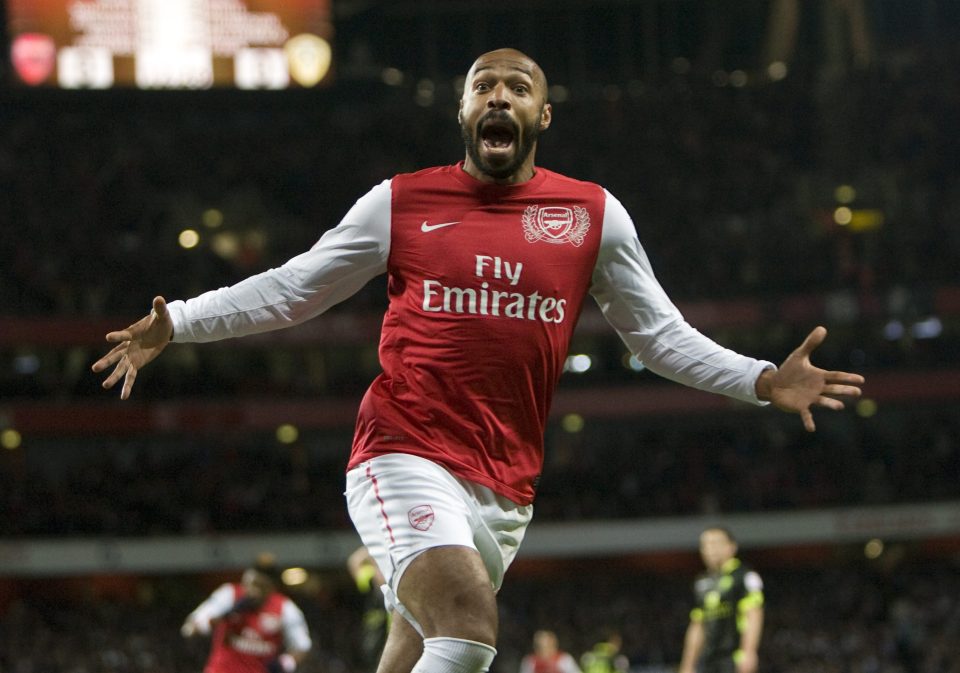 Henry made 369 appearances under Gunners boss Wenger in two stints