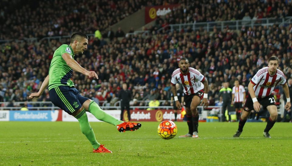 Tadic tucks home a spot-kick at the Stadium of Light as Saints finished seventh