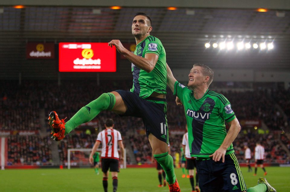 Dusan Tadic celebrates scoring a penalty at Sunderland and season-wide helped set up 12 goals 