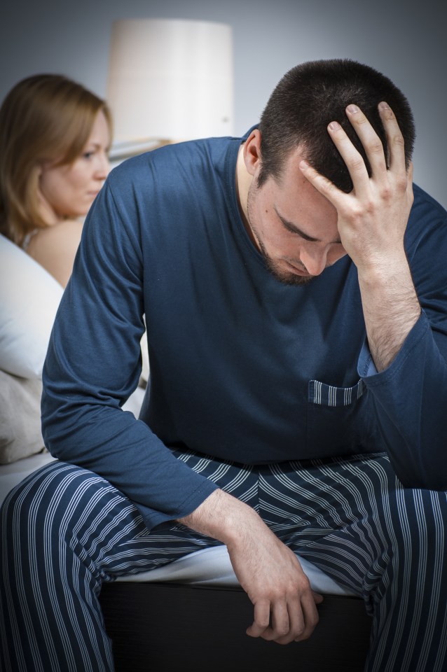 Man looking unhappy