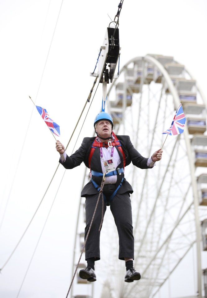Boris Johnson zip line