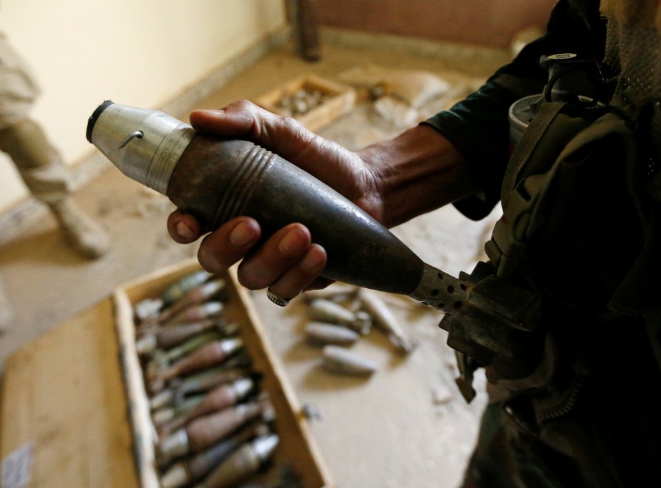 Police and security forces seized control of left-over armaments and explosives, after checking buildings in the city for booby traps