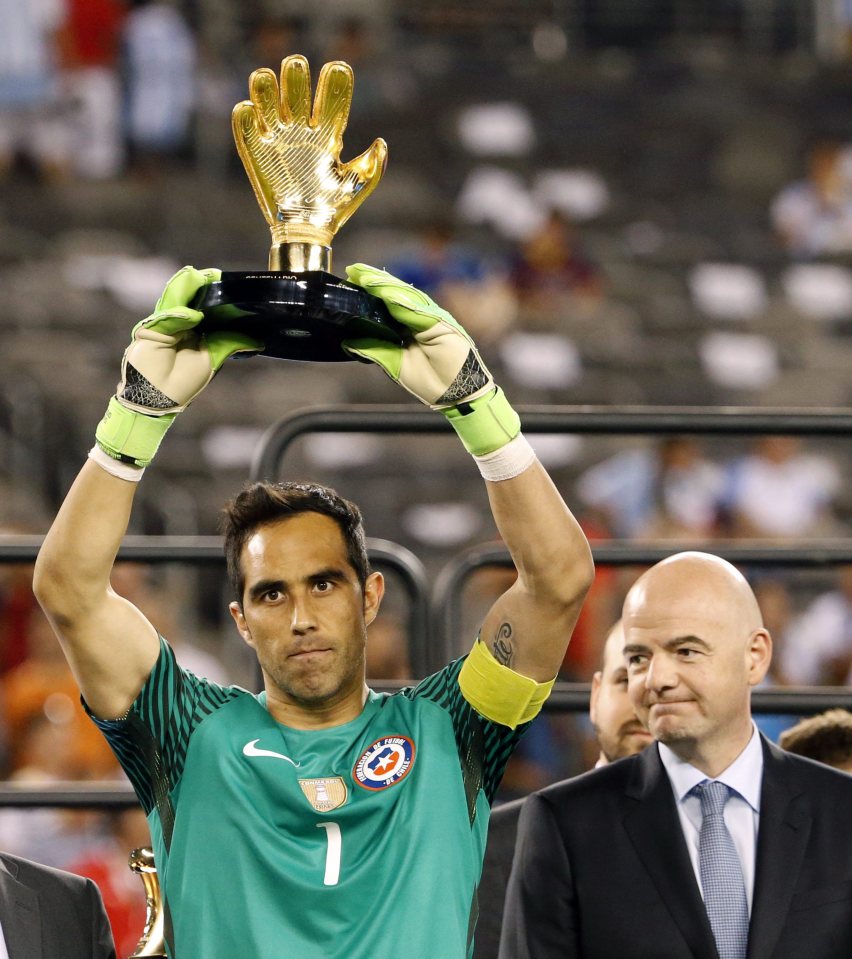 Claudio Bravo won the Copa America with Chile and is now wanted by Manchester City