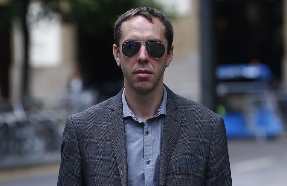 Chris Atkins arrives at Southwark Crown Court to be tried for fraud